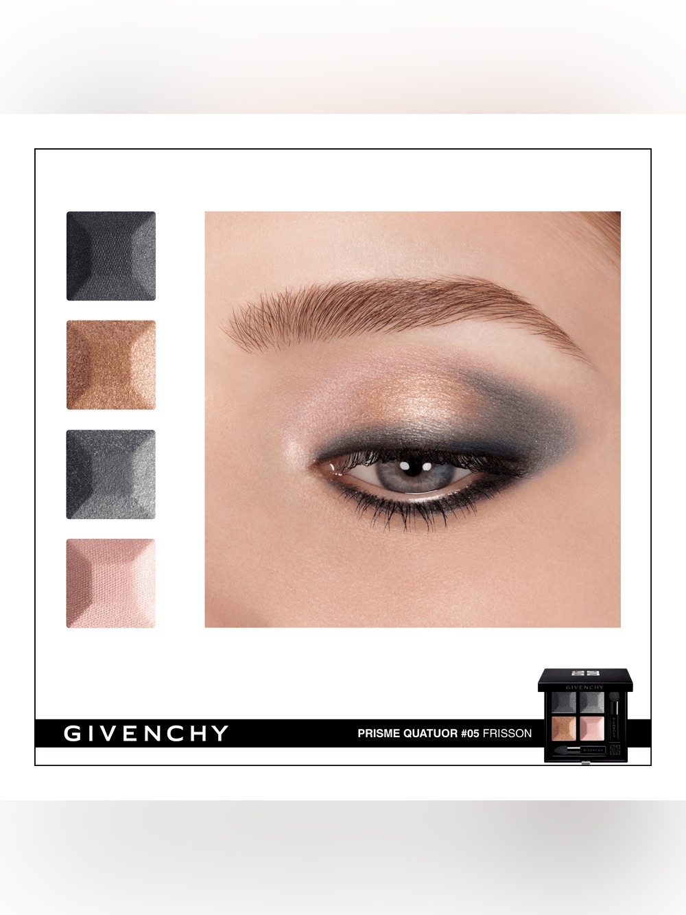 Givenchy luxury quad eyeshadow palette Prisme Quatuor Frisson satin glitter